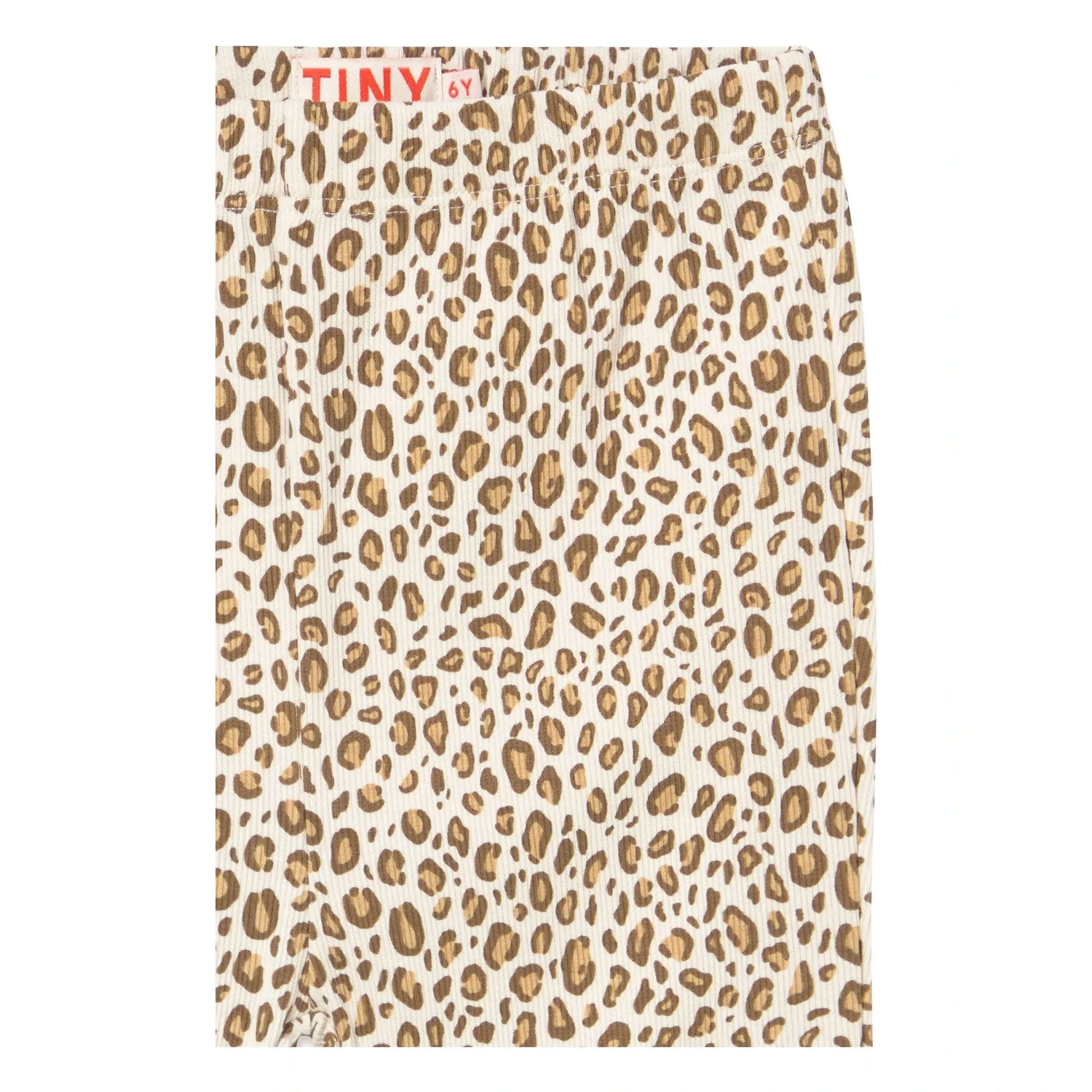 Tinycottons - Organic Cotton Leopard Rib Flare Pants | Beige