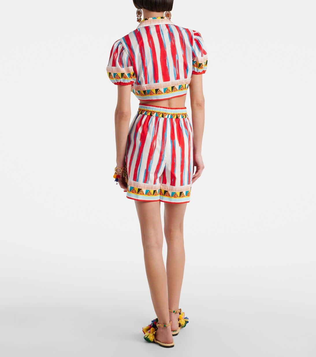 Dolce&Gabbana - Cropped striped cotton shirt