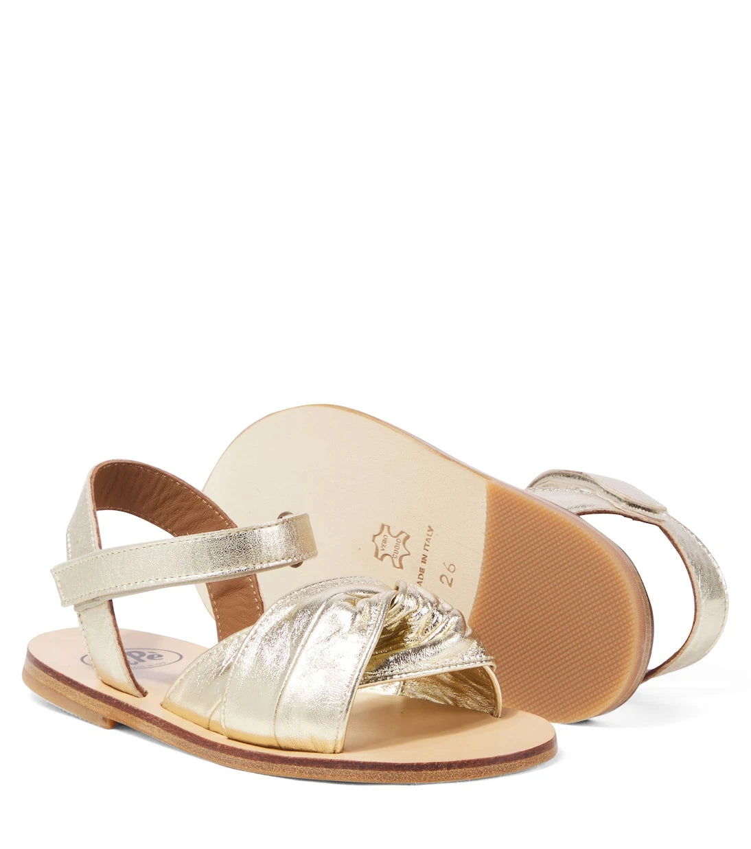 PèPè - Metallic leather sandals
