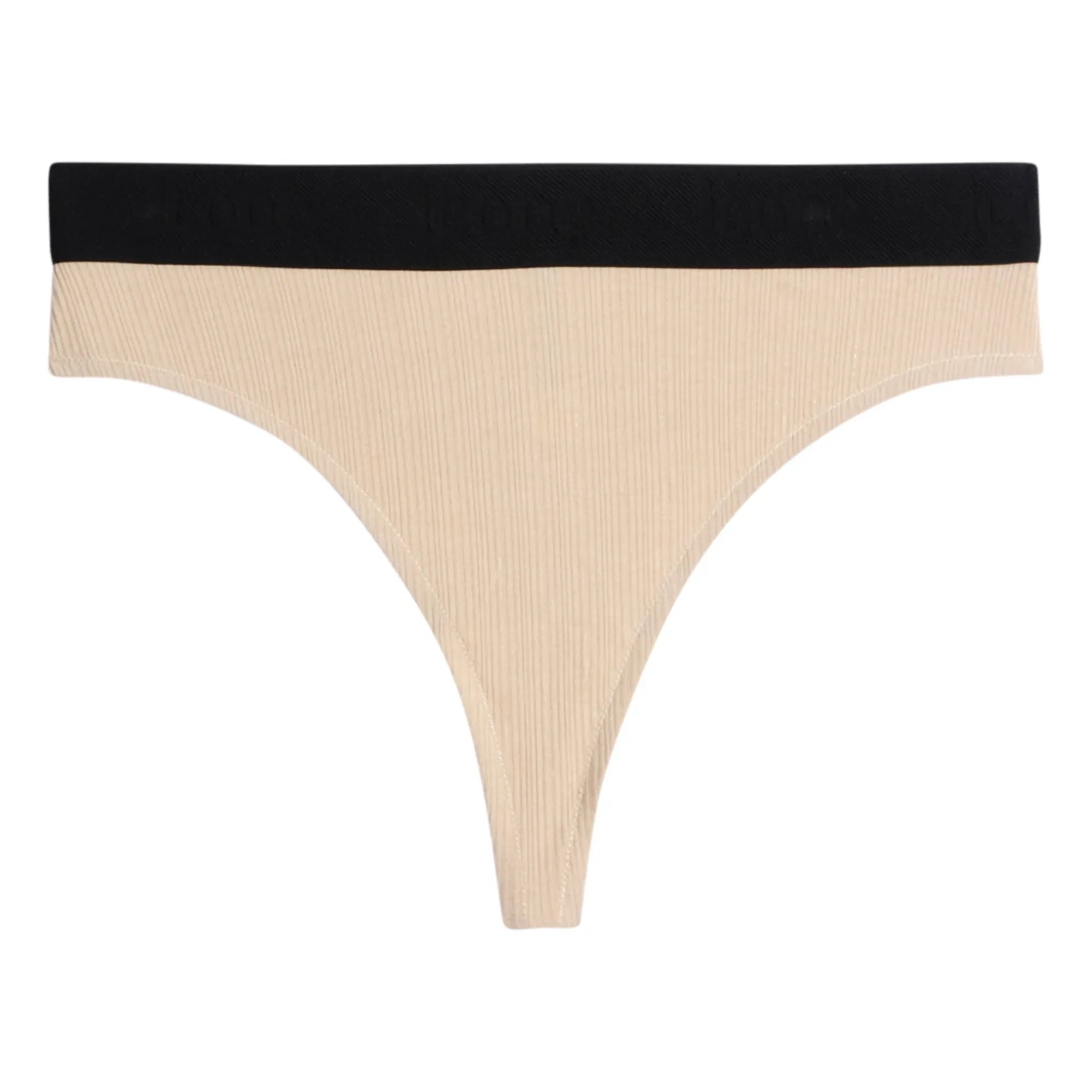 Icone - Callas Jersey Ribbed Tanga | Ecru