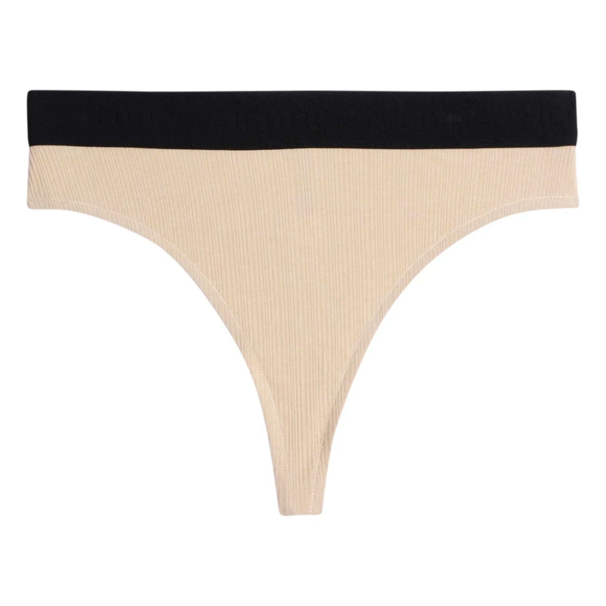 Icone - Callas Jersey Ribbed Tanga | Ecru