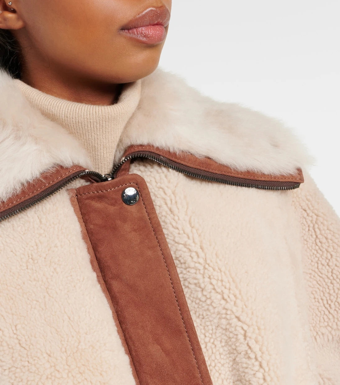 Bogner - Gritt suede-trimmed shearling coat