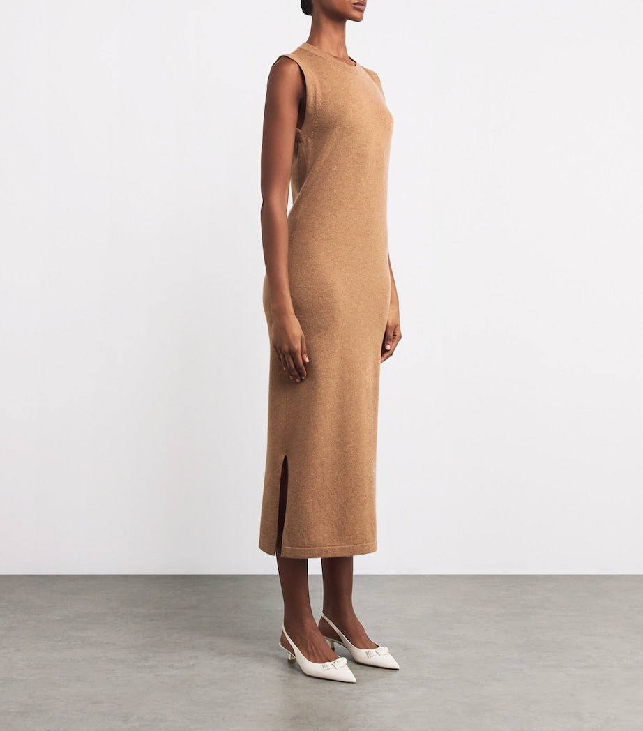 Cashmere Sleeveless Midi Dress LLAMA