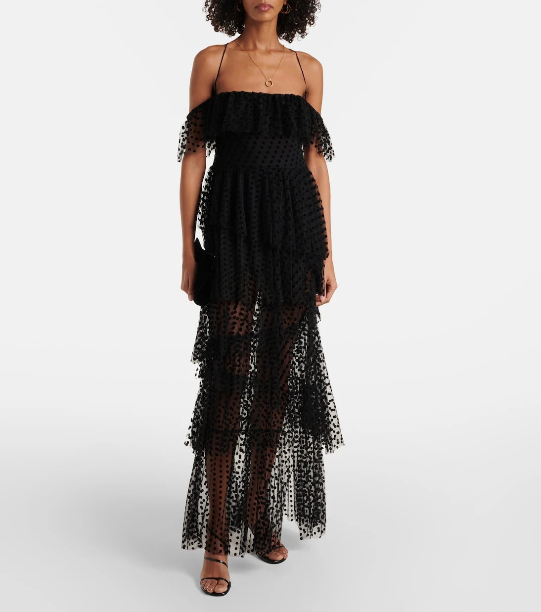 Alexandra Miro - Carmen tiered tulle maxi dress