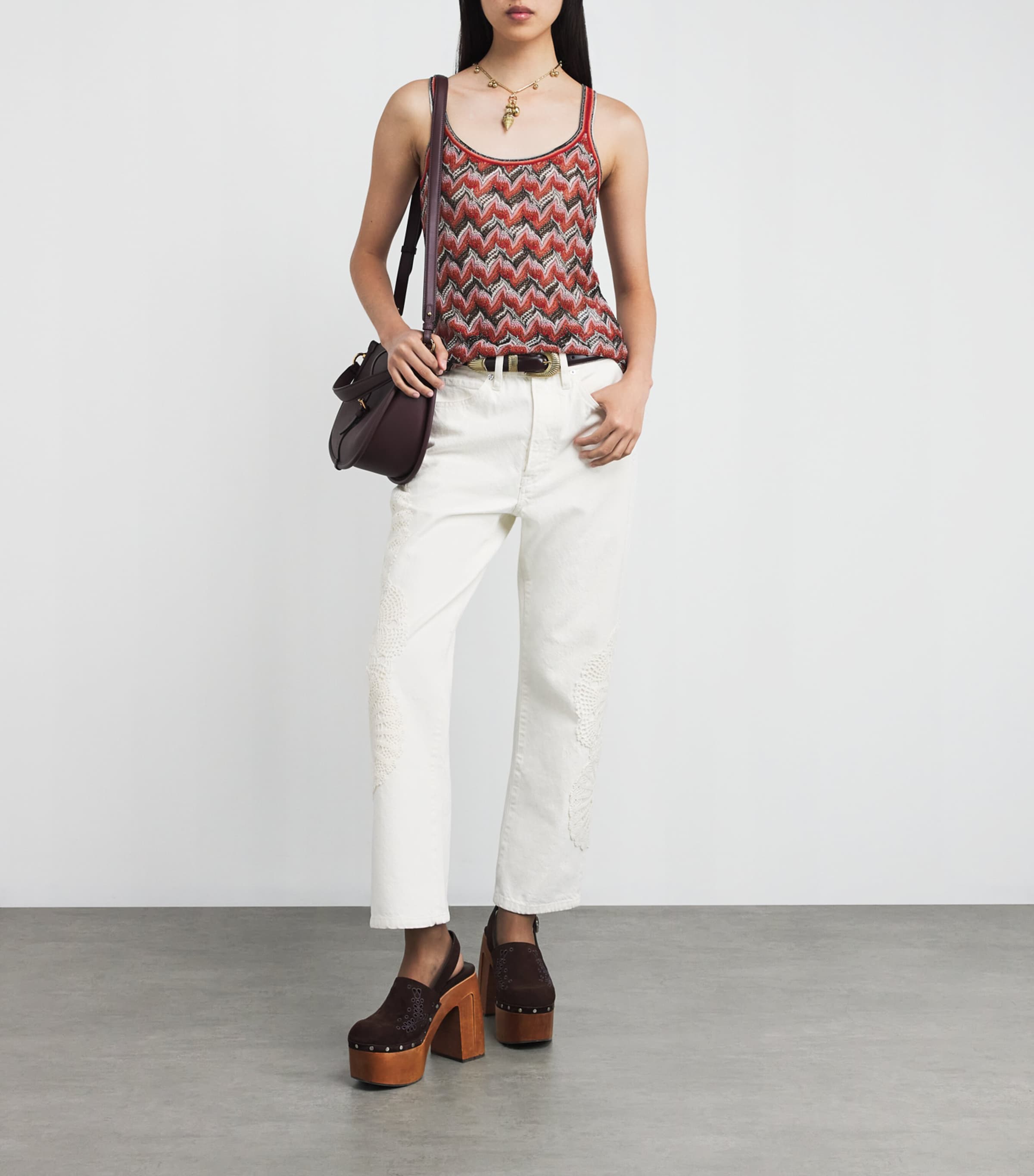 Missoni Red Swirl Zigzag Tank Top