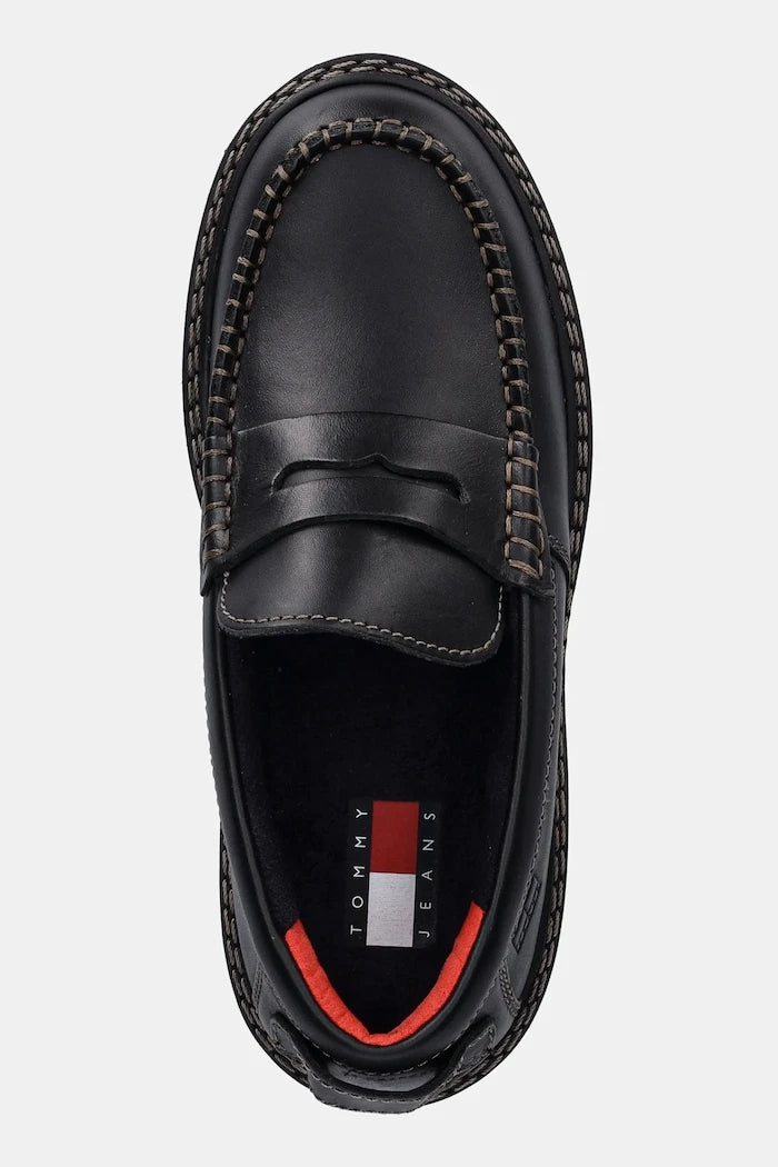 Кожени мокасини Tommy Jeans ARCHIVE 01 LOAFER LEATHER