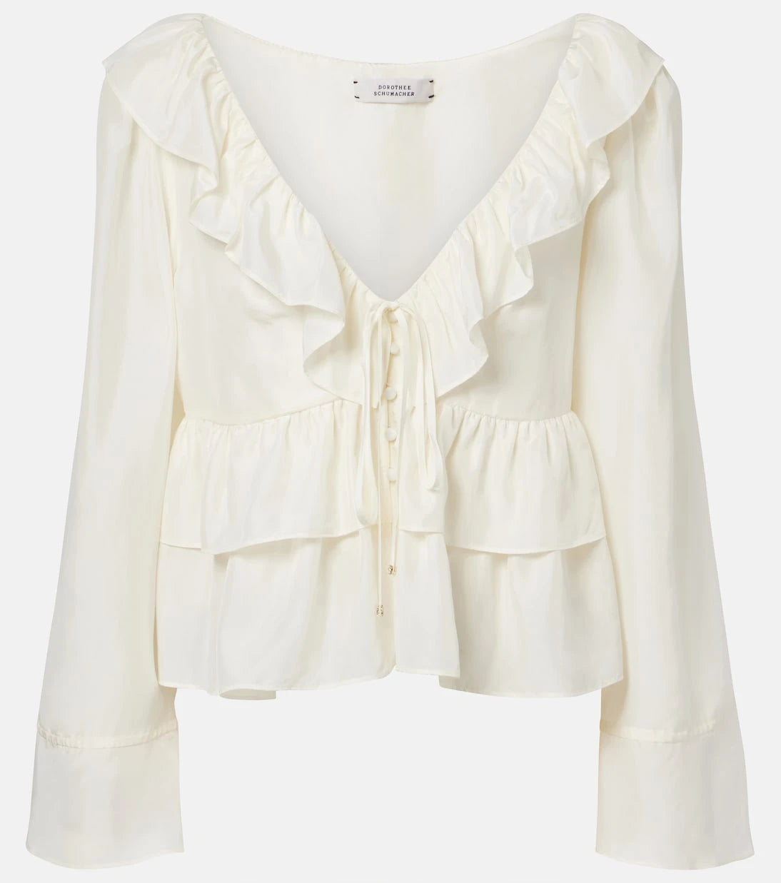 Dorothee Schumacher - Ruffled silk shirt