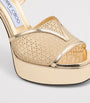 Jimmy Choo Gold Karli 125 Embellished Platform Sandals