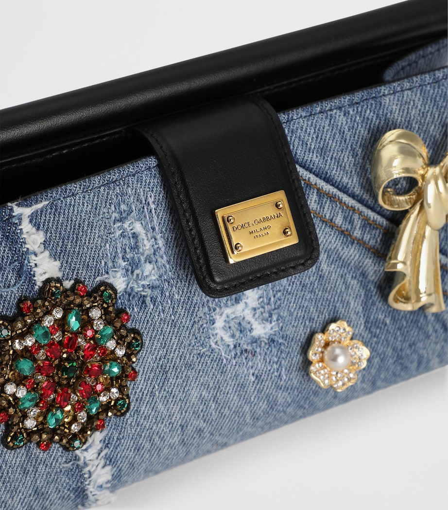 Dolce & Gabbana Multi Denim Embellished Mini Bag