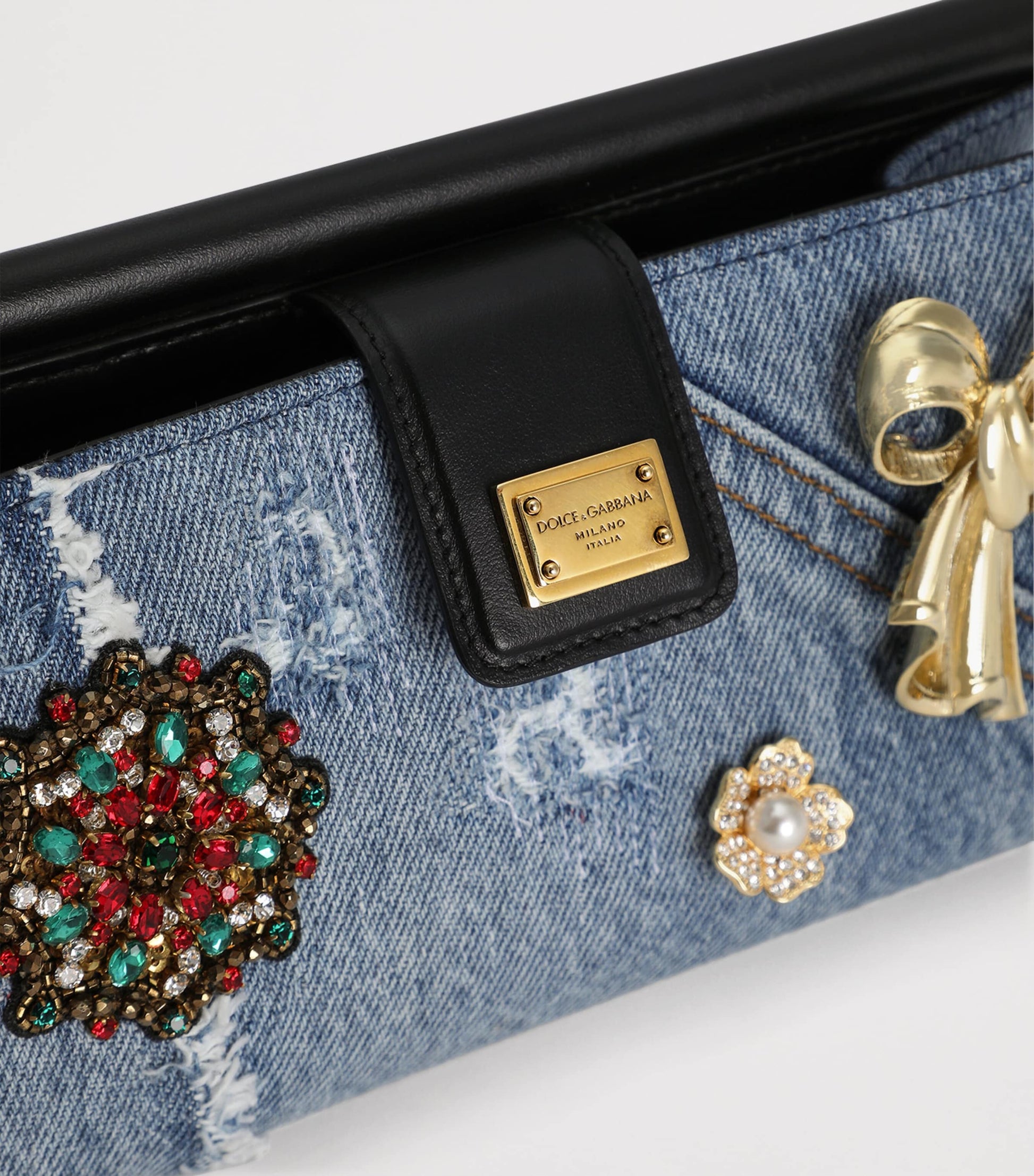 Dolce & Gabbana Multi Denim Embellished Mini Bag