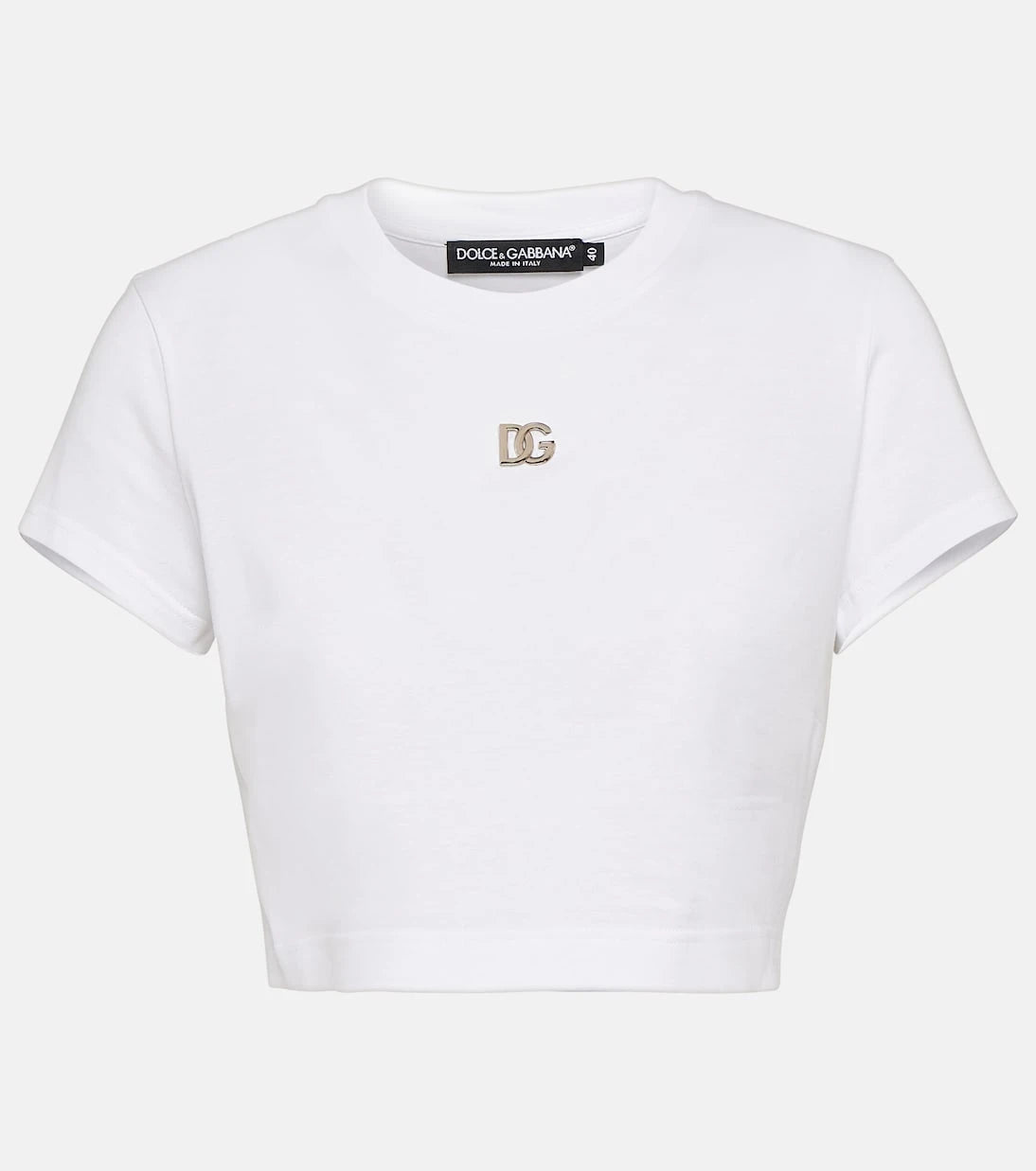 Dolce&Gabbana - Logo cotton jersey crop top