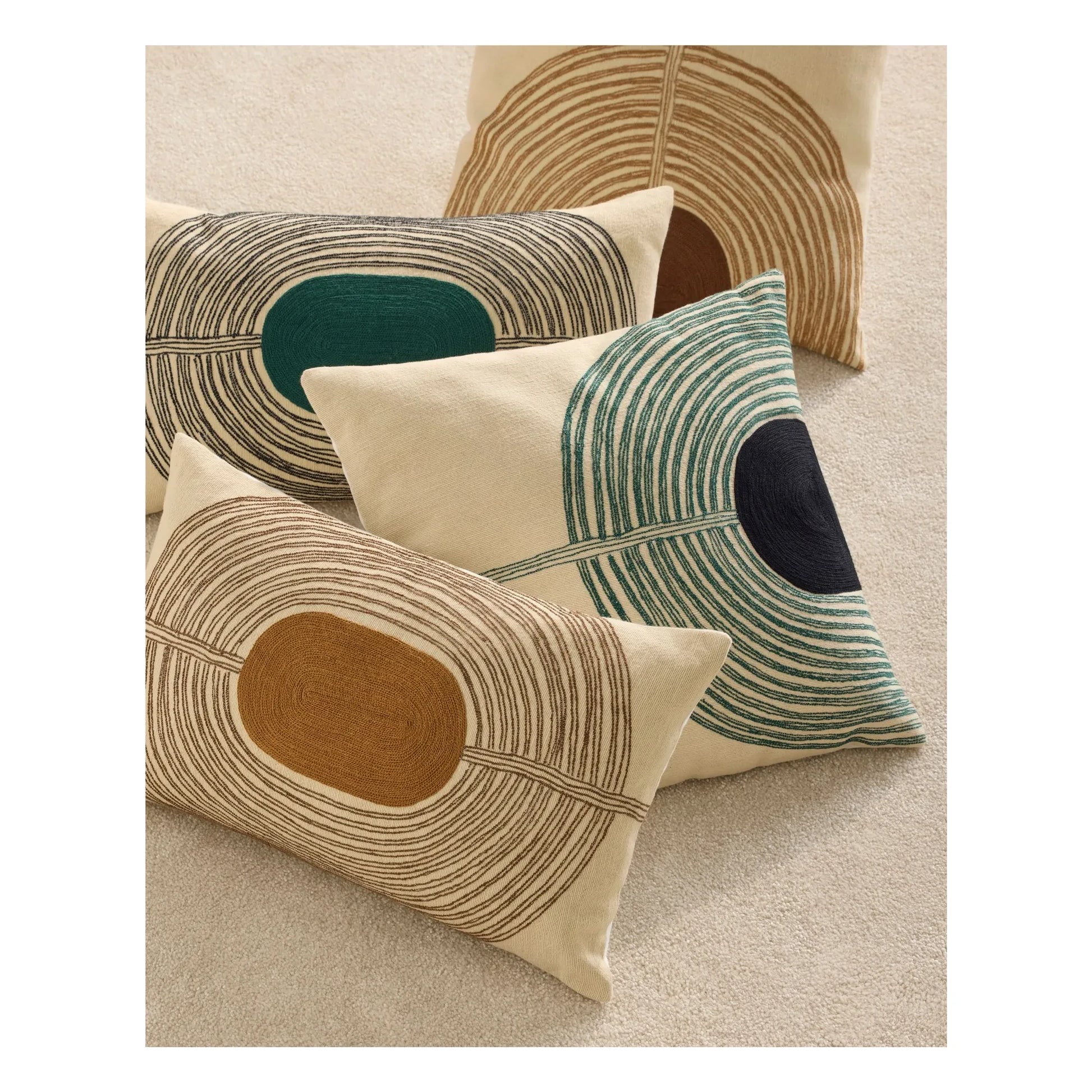 Maison Sarah Lavoine - Mirage embroidered cushion | Havana
