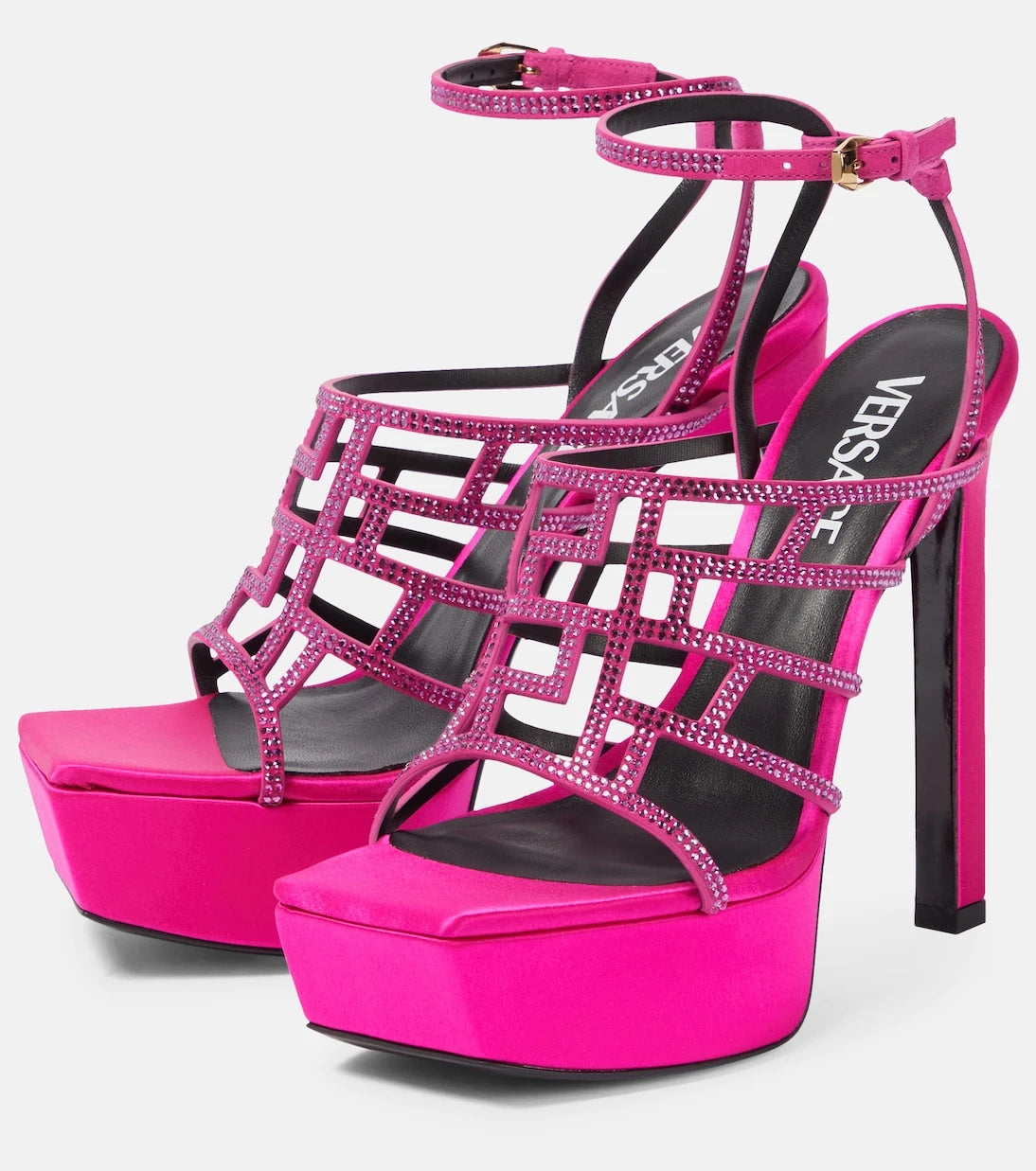 Versace - Greca embellished maze sandals