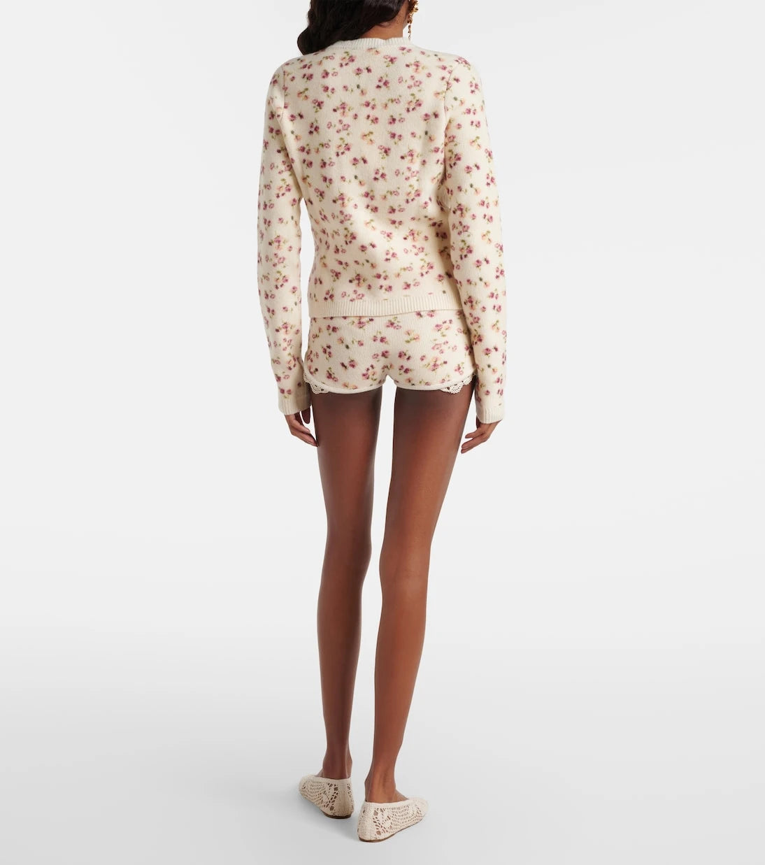 Magda Butrym - Floral wool, silk, and cashmere shorts