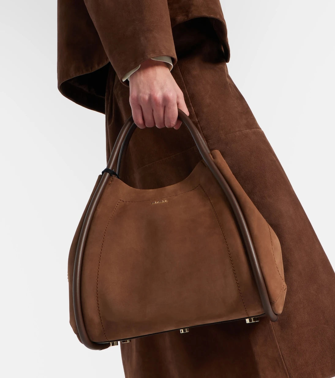 Max Mara - Marine Small suede tote bag