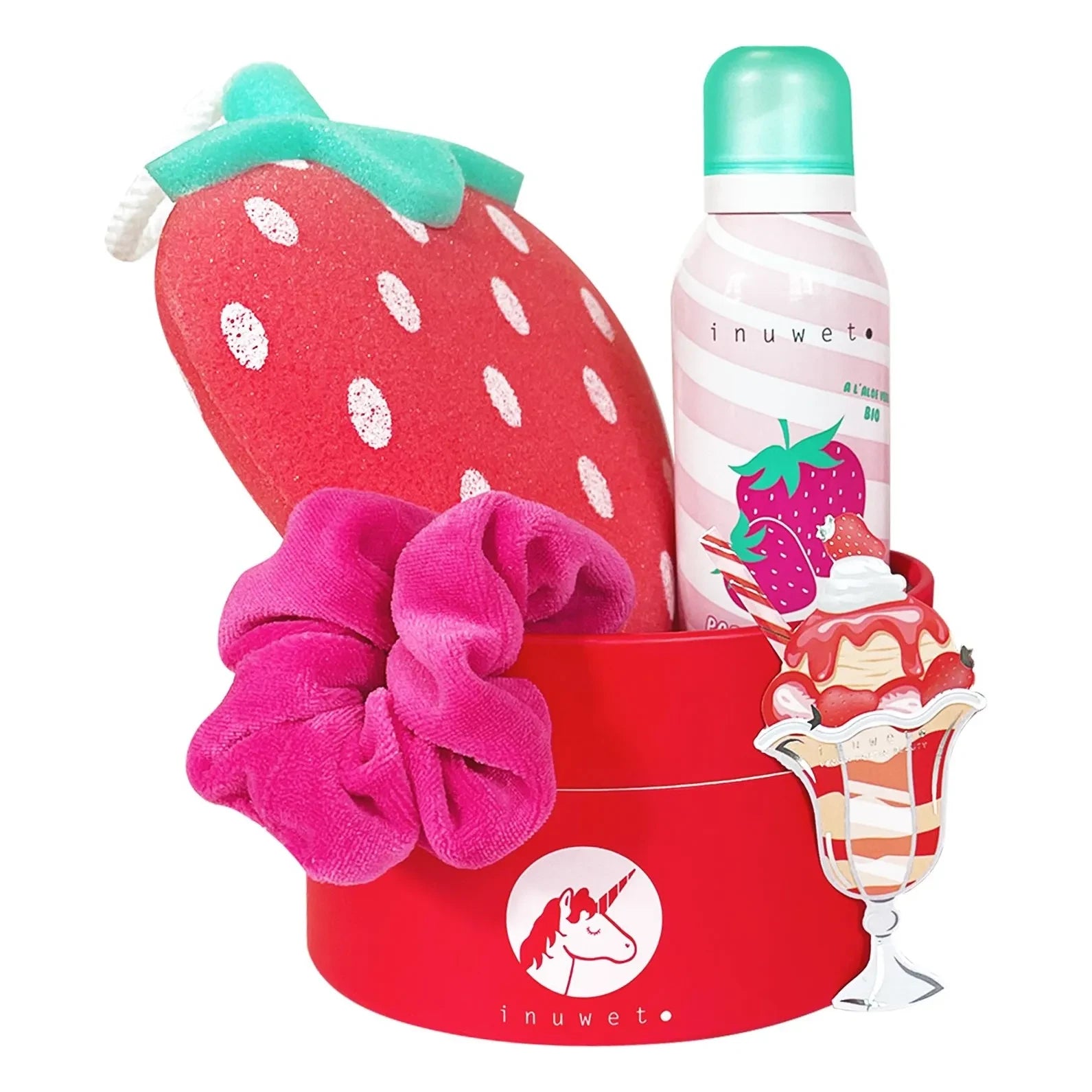 Inuwet - Fun bath box Strawberry