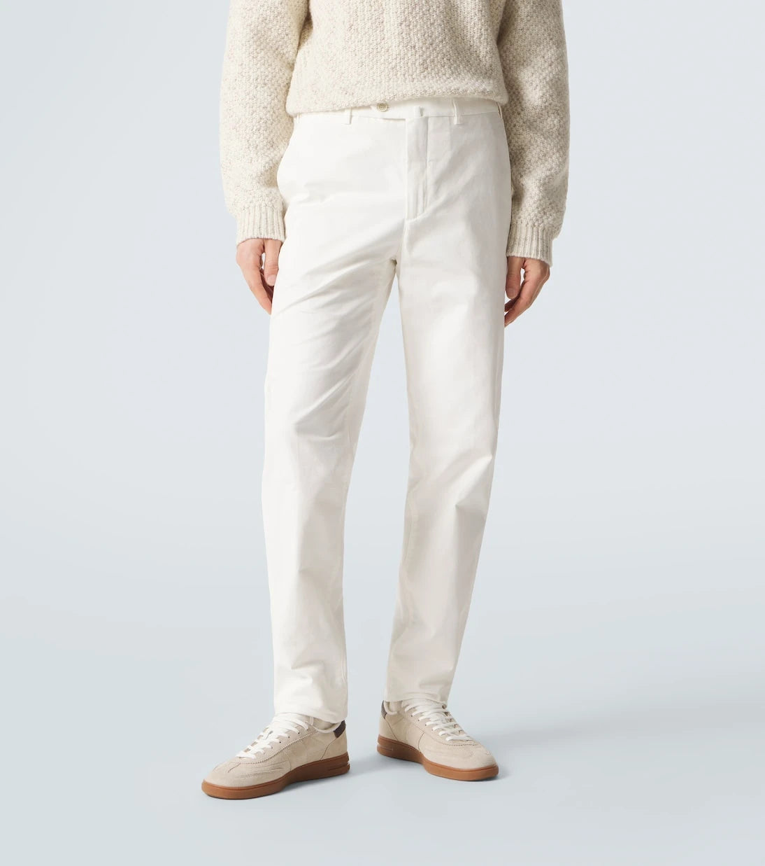 Loro Piana - بنطال كارلو بقصة مستقيمة من مزيج القطن