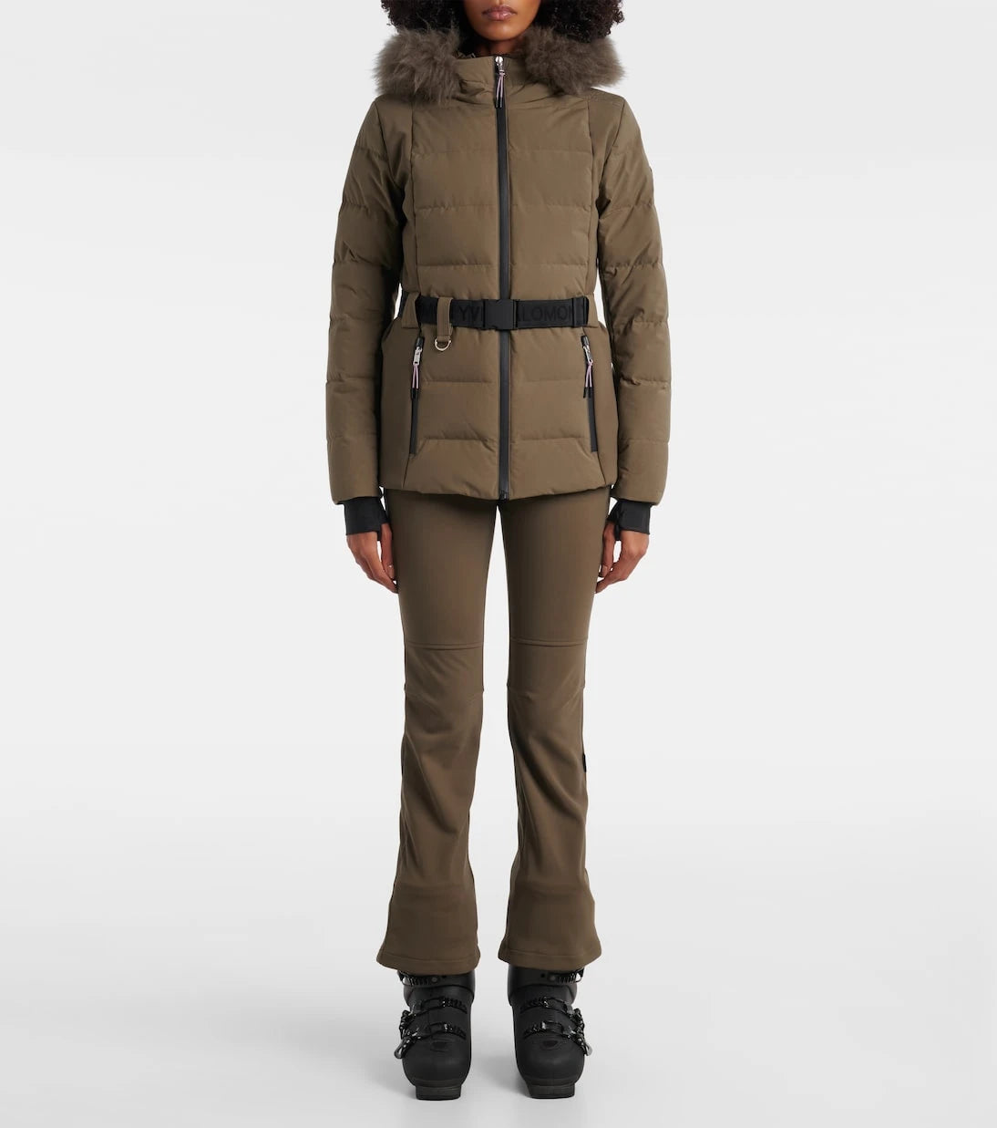 Yves Salomon - Doudoune 64cm belted down jacket