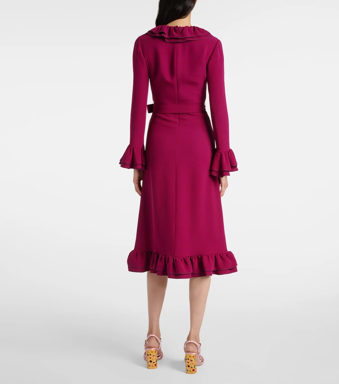 Valentino - Cady Couture ruffled midi dress