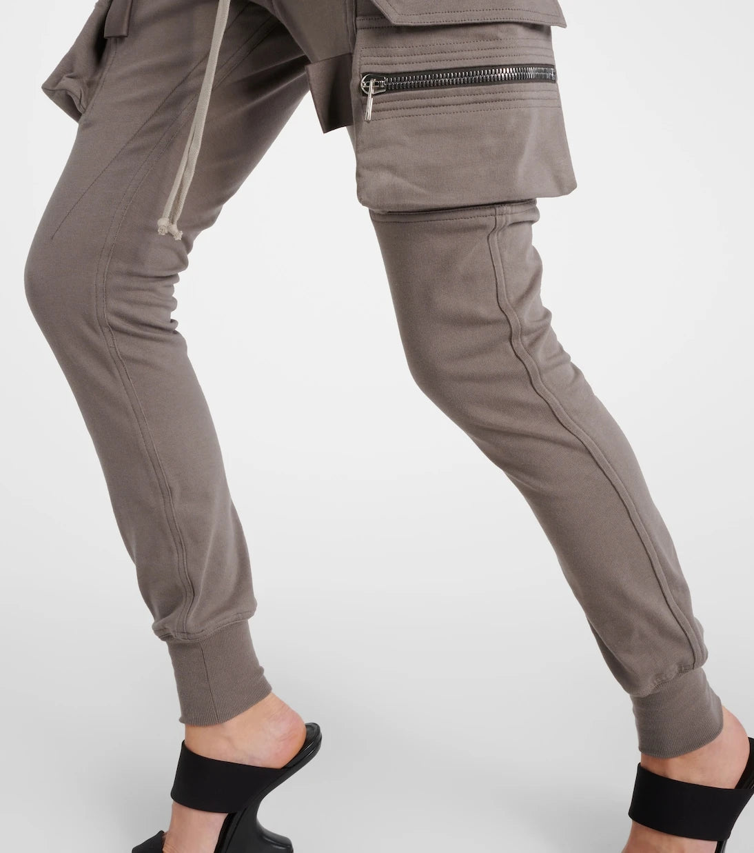 Rick Owens - High-rise cotton skinny cargo pants