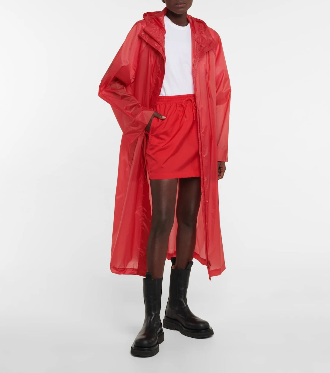 Wardrobe.NYC - High-rise drawstring miniskirt