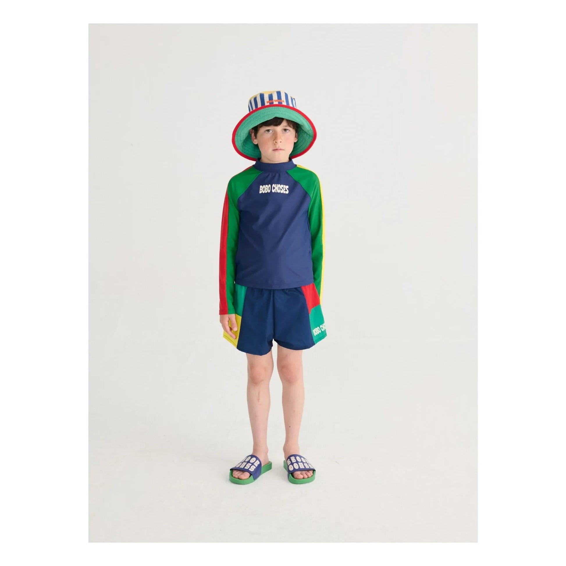 Bobo Choses - Colorblock Swim Shorts | Navy blue