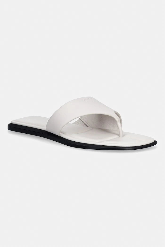 Calvin Klein джапанки дамски от кожа FLAT SANDAL THONG LTH