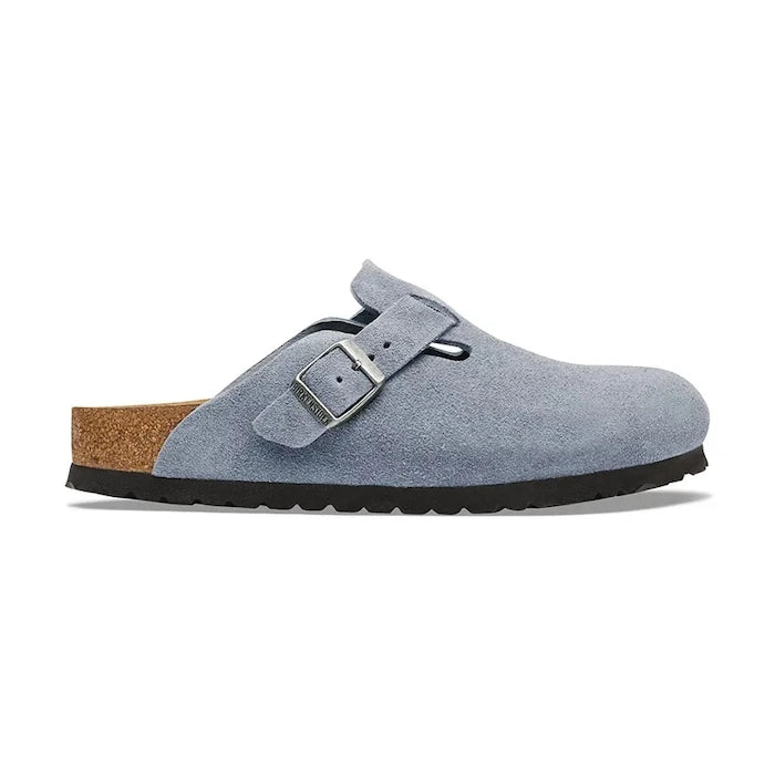 Birkenstock чехли сабо от велур Boston Suede Leather