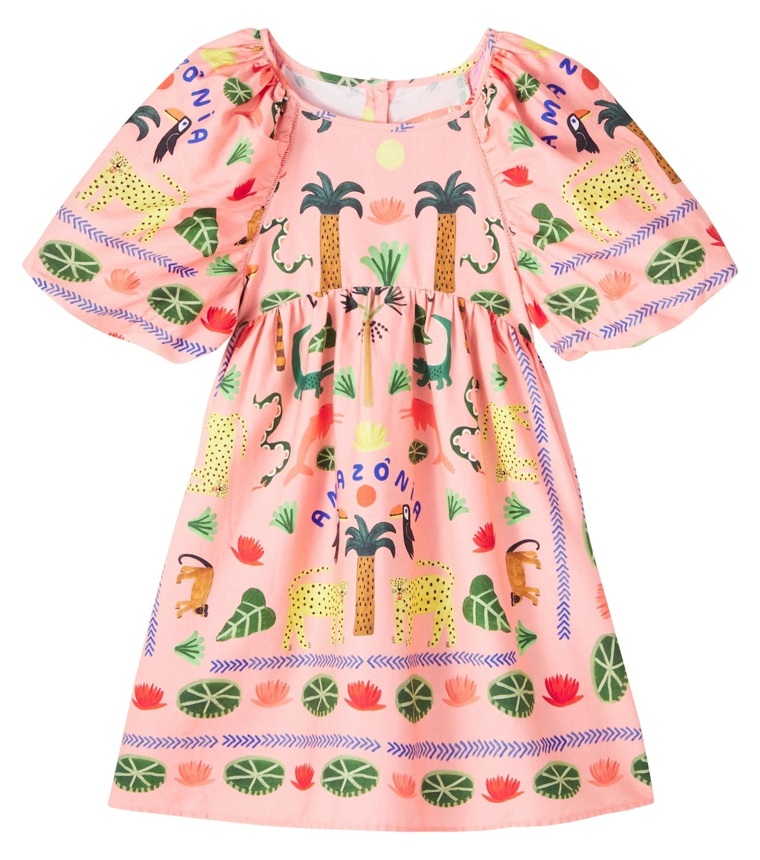 Fábula - Lenço Animalia printed cotton dress