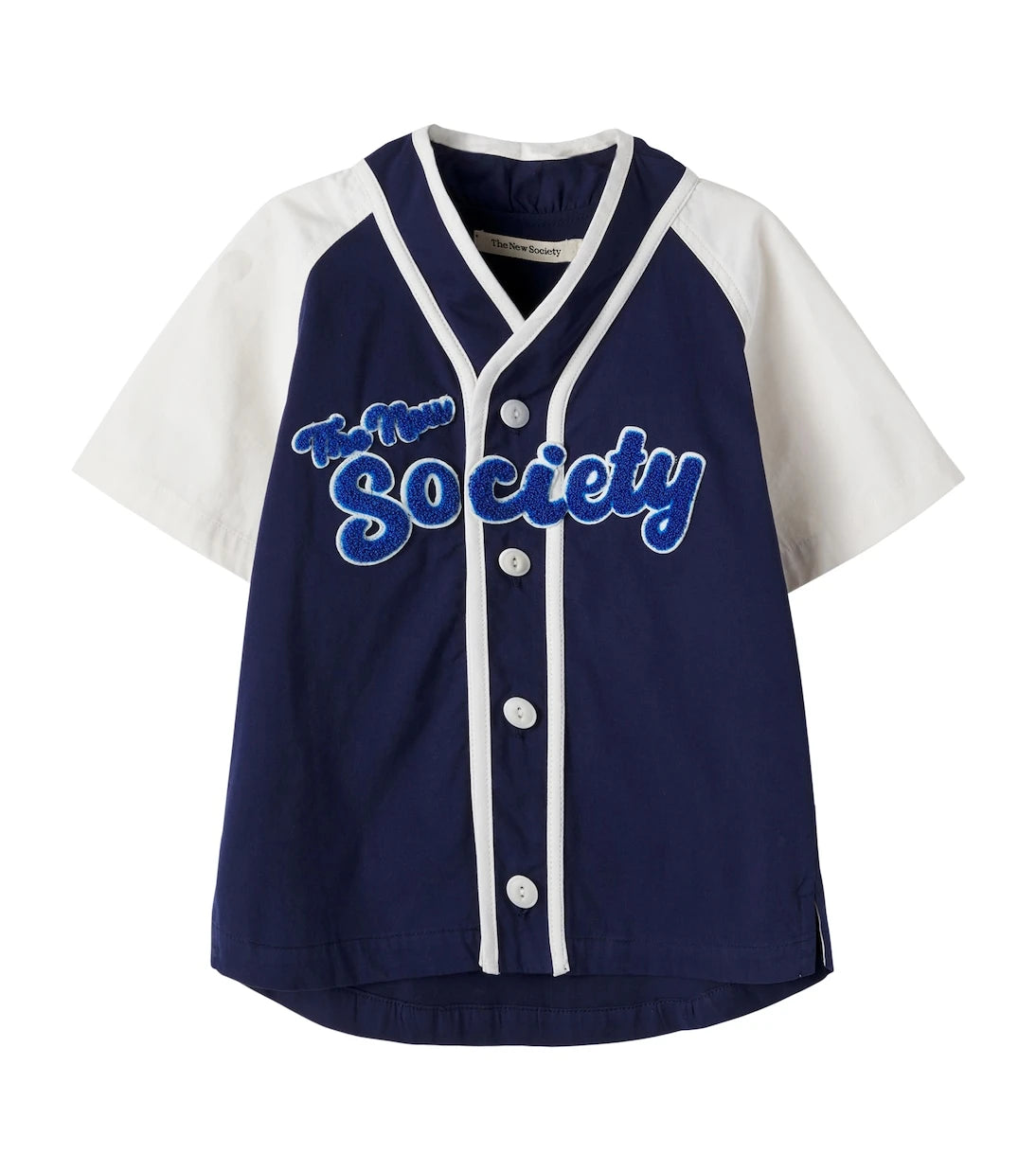 The New Society - Gorse patch-appliqué cotton shirt