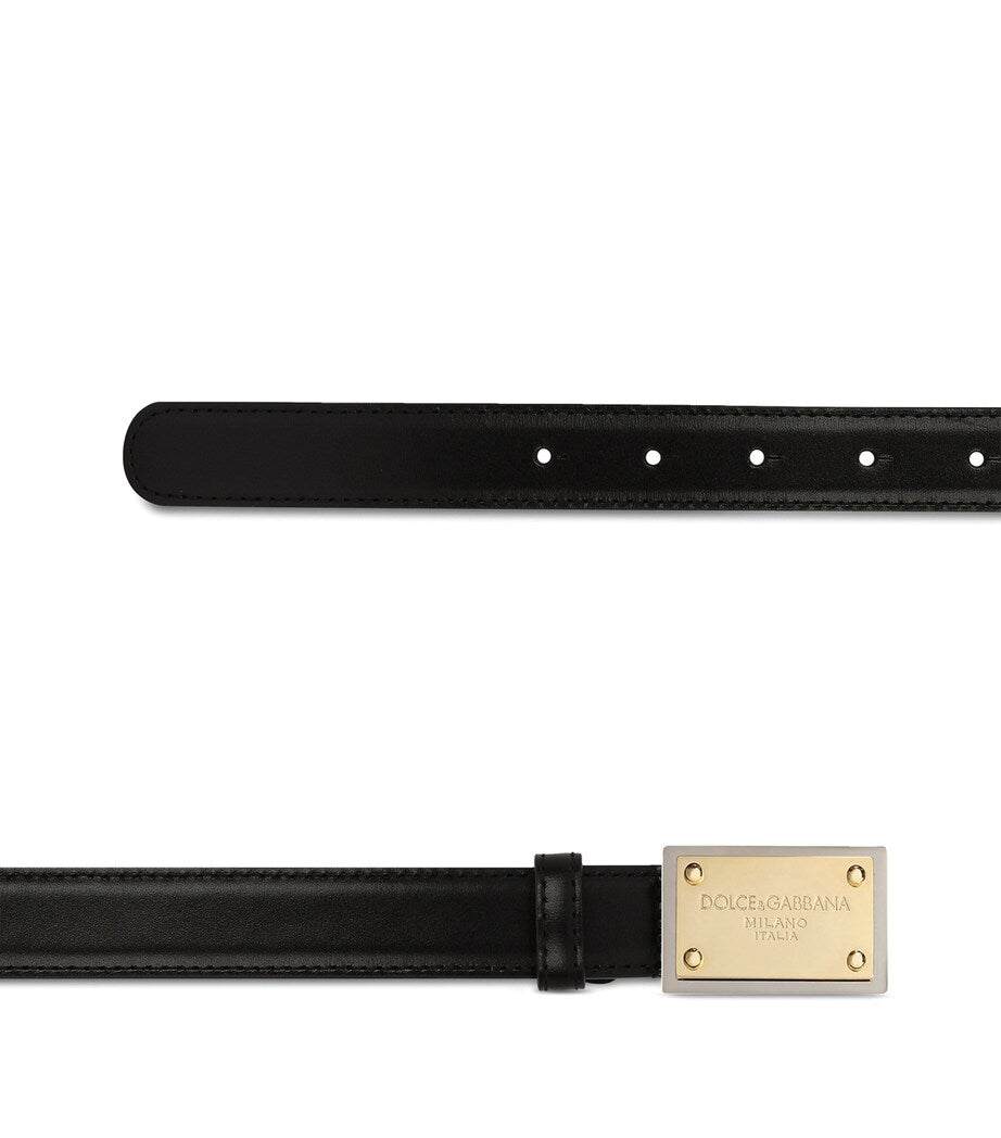 Multi Thin Leather DG Buckle Belt