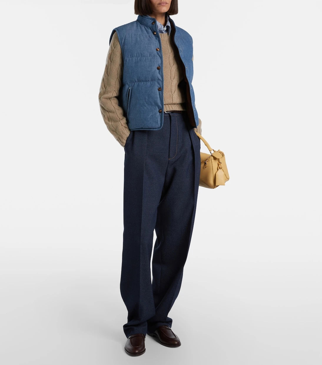 Loro Piana - Kris cotton chambray puffer jacket