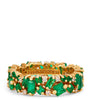 Yellow Gold, Diamond and Emerald La Fantaisie Eternity Ring