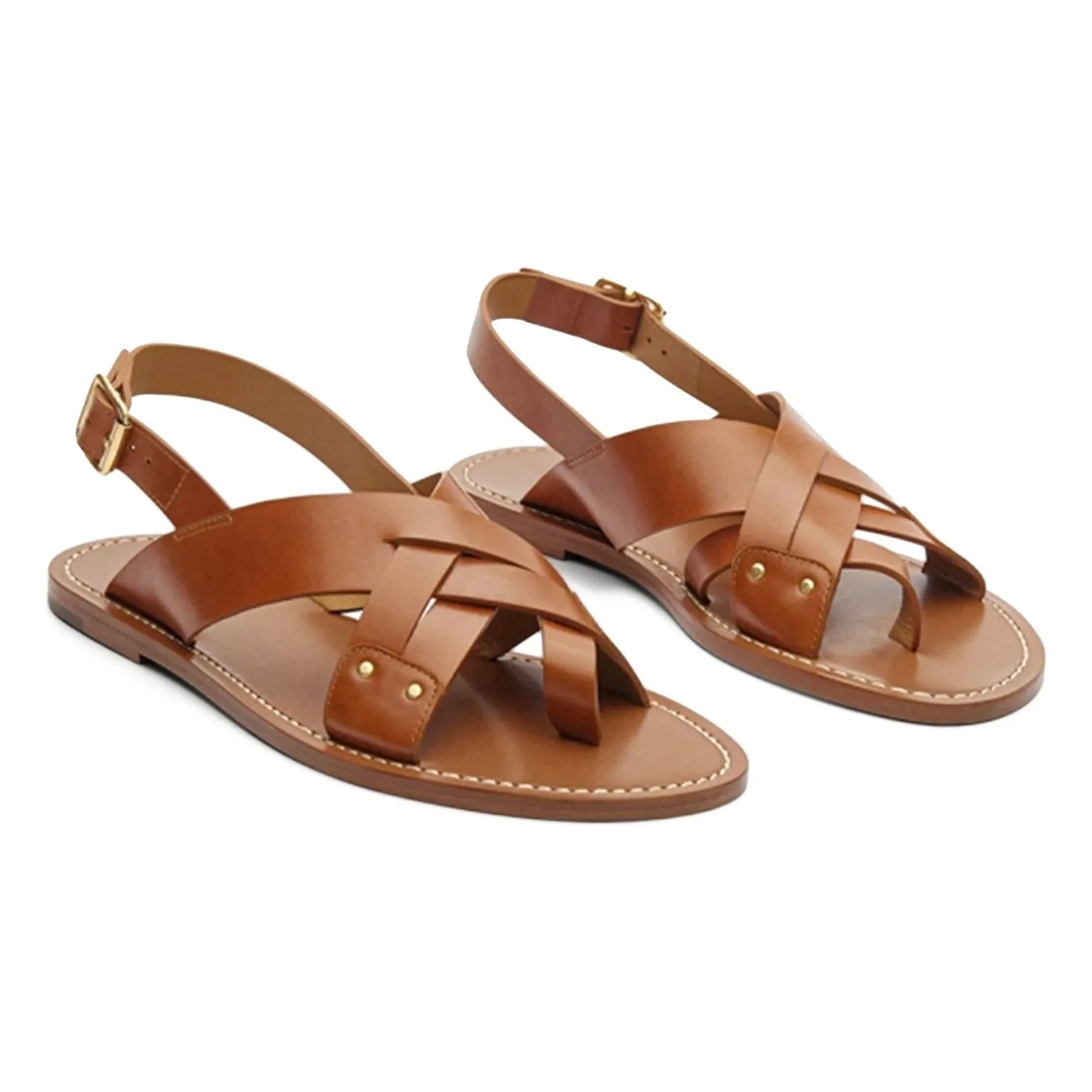 Rivecour - Sandals n°204 Leather | Cognac