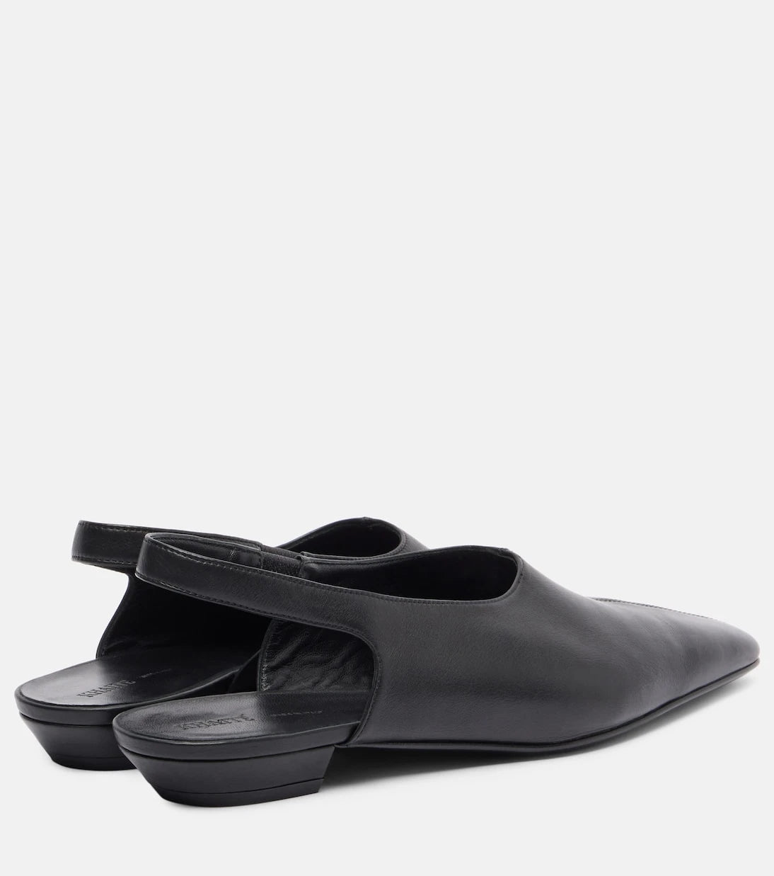 Khaite - Celia leather slingback flats