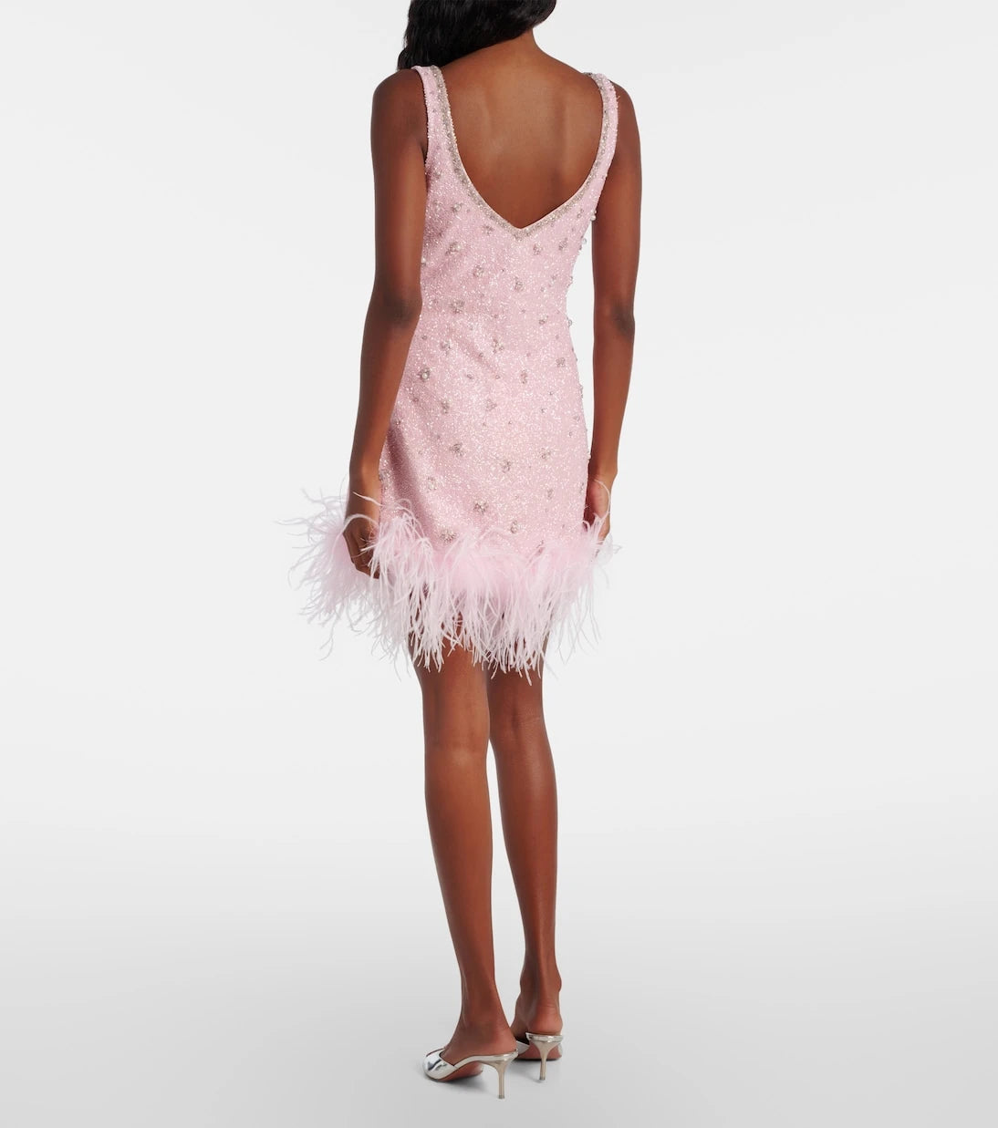 Clio Peppiatt - Coralina crystal-embellished minidress
