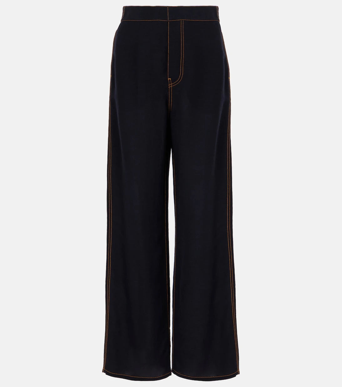 Alaïa - Tailored wool-blend georgette wide-leg pants
