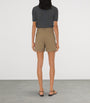 Beige Wool Tailored Shorts