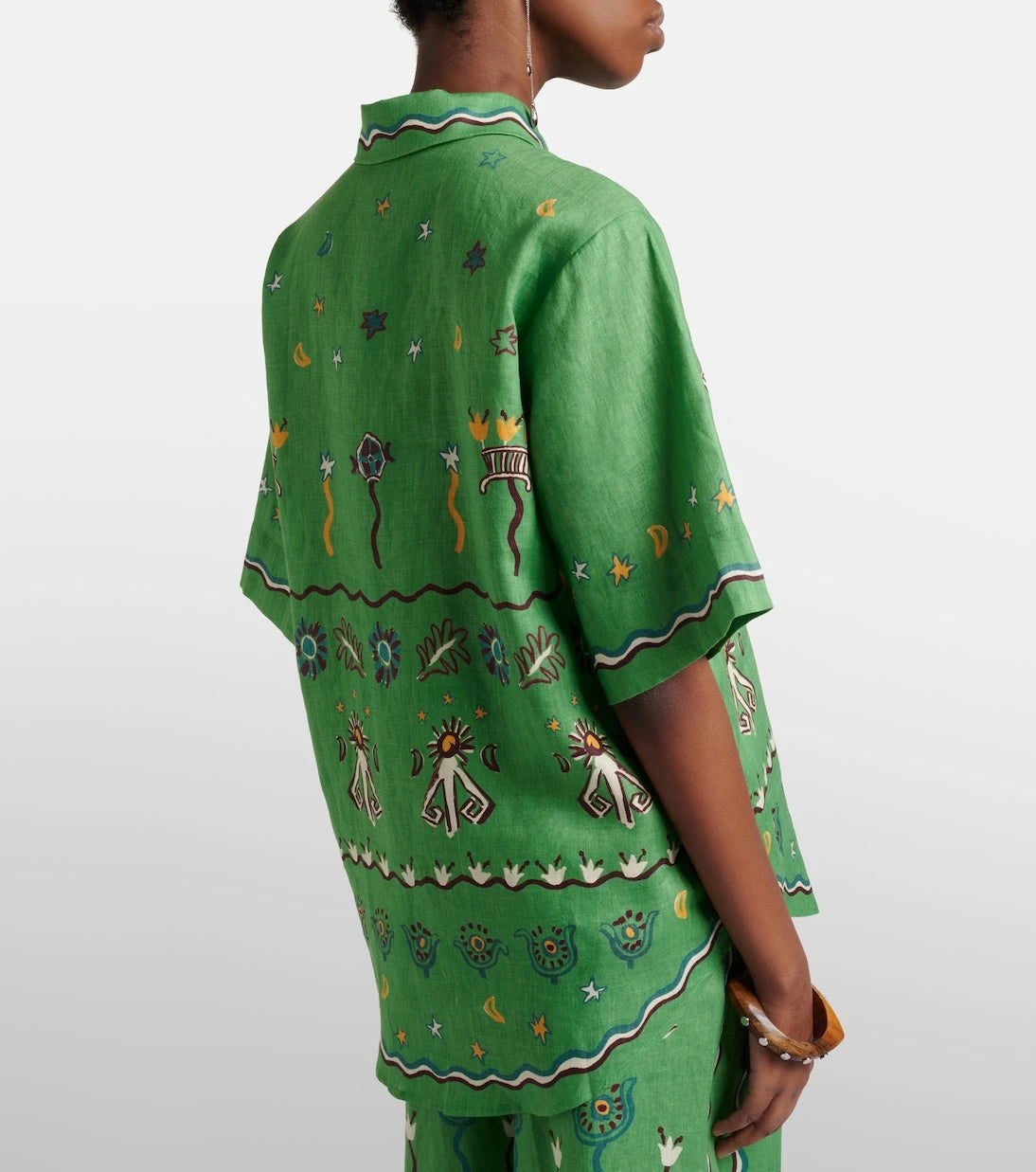 Alémais - Sun Dancer printed linen shirt