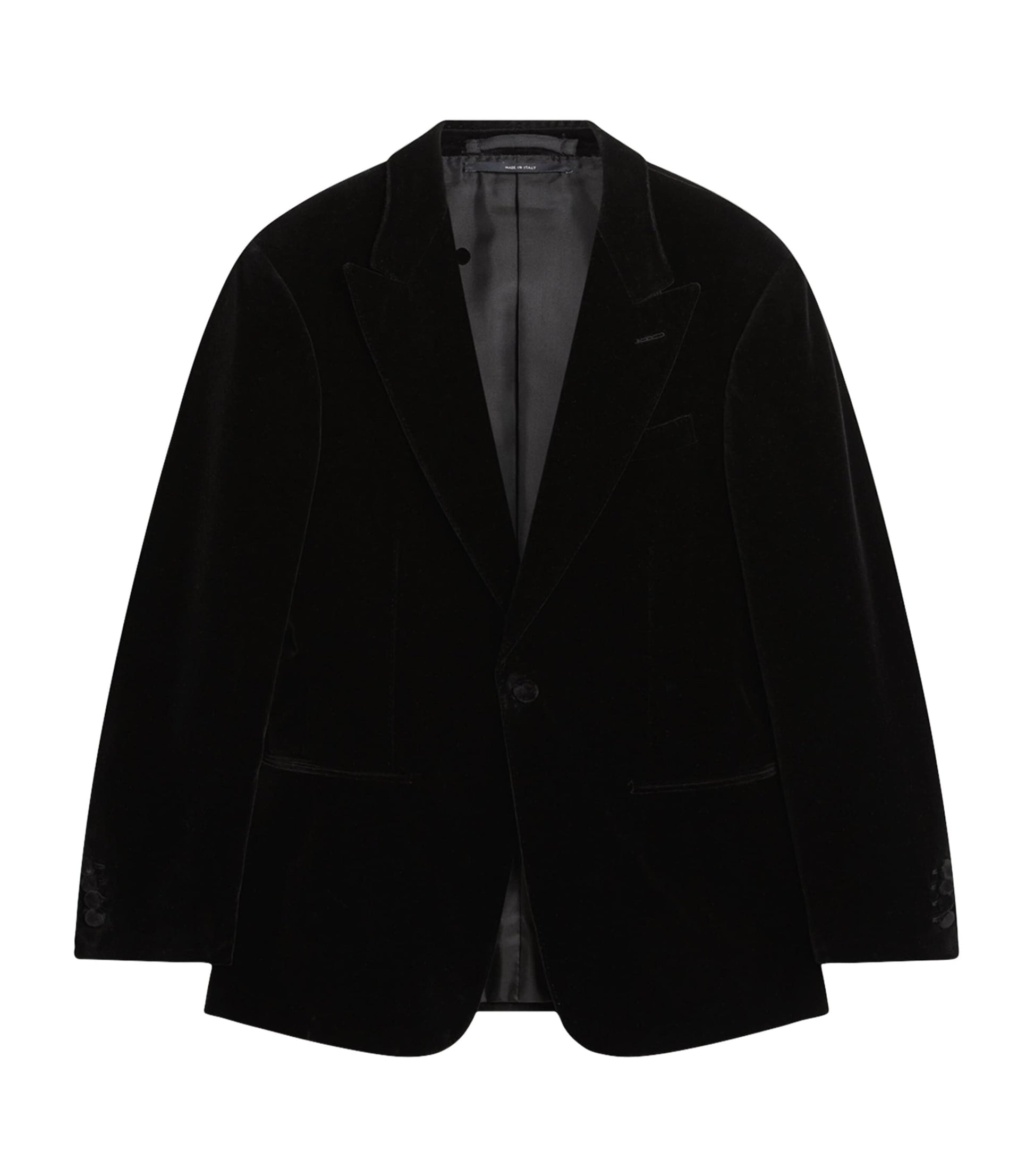 Dunhill Black Supima Cotton Velvet Evening Suit Jacket