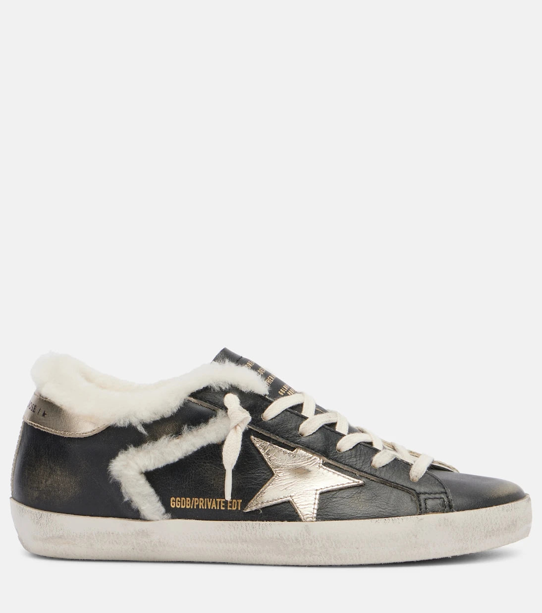 Golden Goose - Super-Star shearling-trimmed leather sneakers