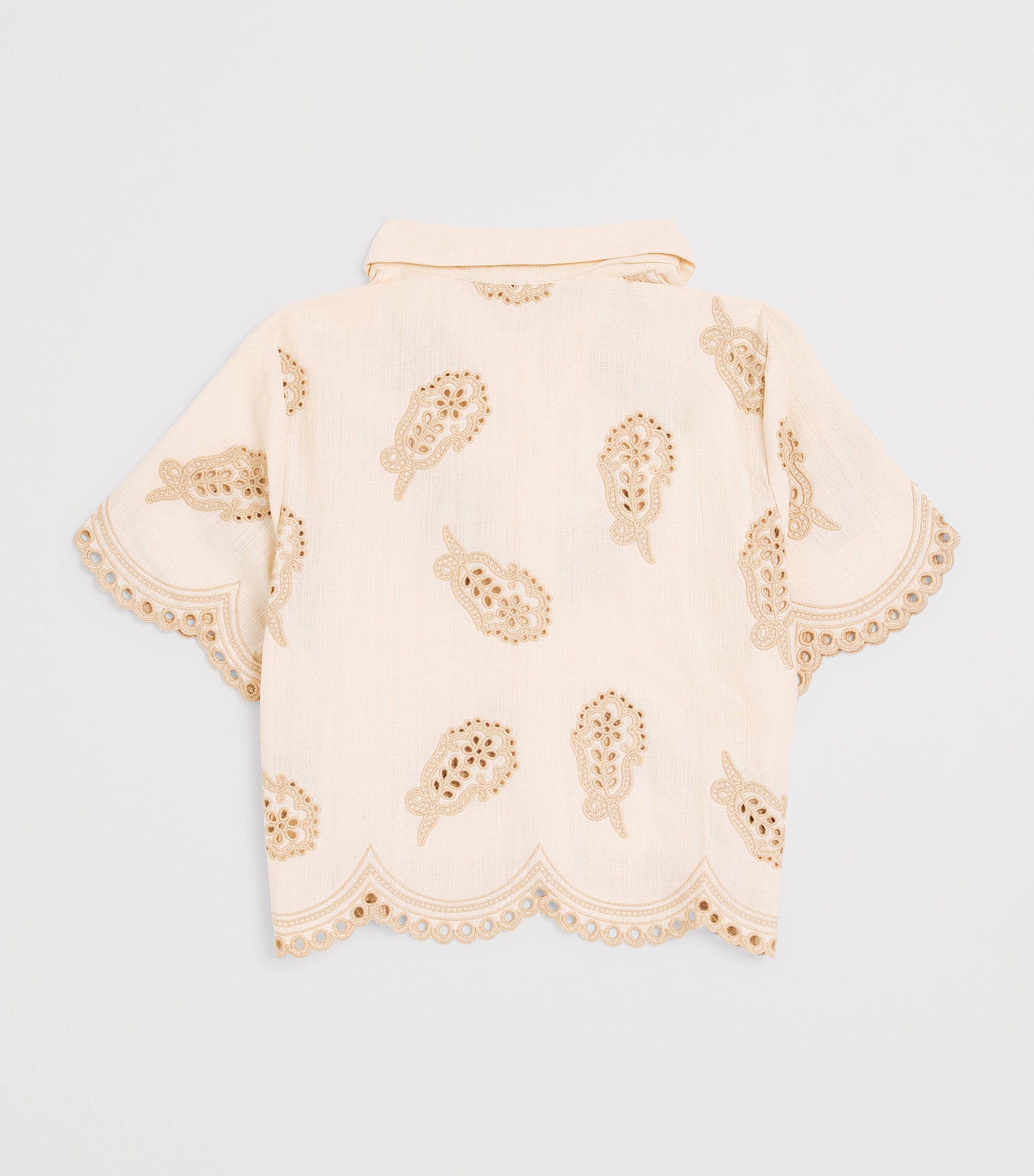 Zimmermann Kids Cotton Embroidered Rhiannon Shirt (2-12 Years)