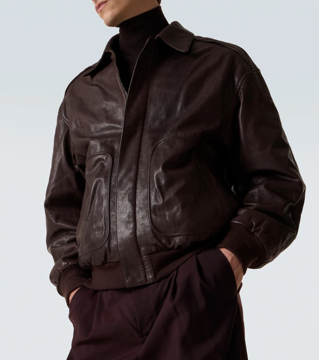 Calvin Klein Collection - Johnson leather blouson