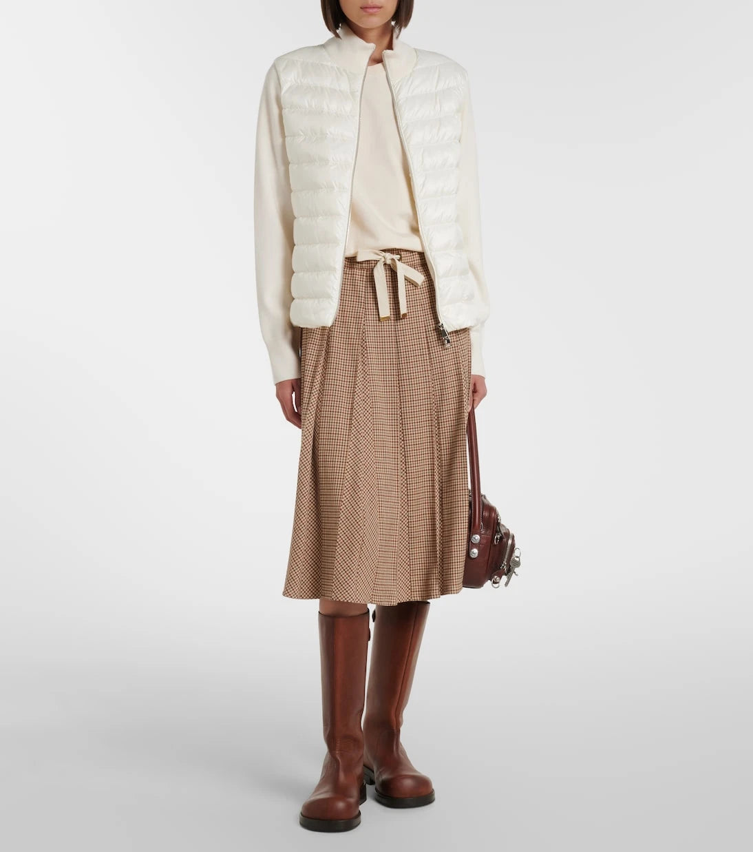 Moncler - Down-paneled virgin wool cardigan