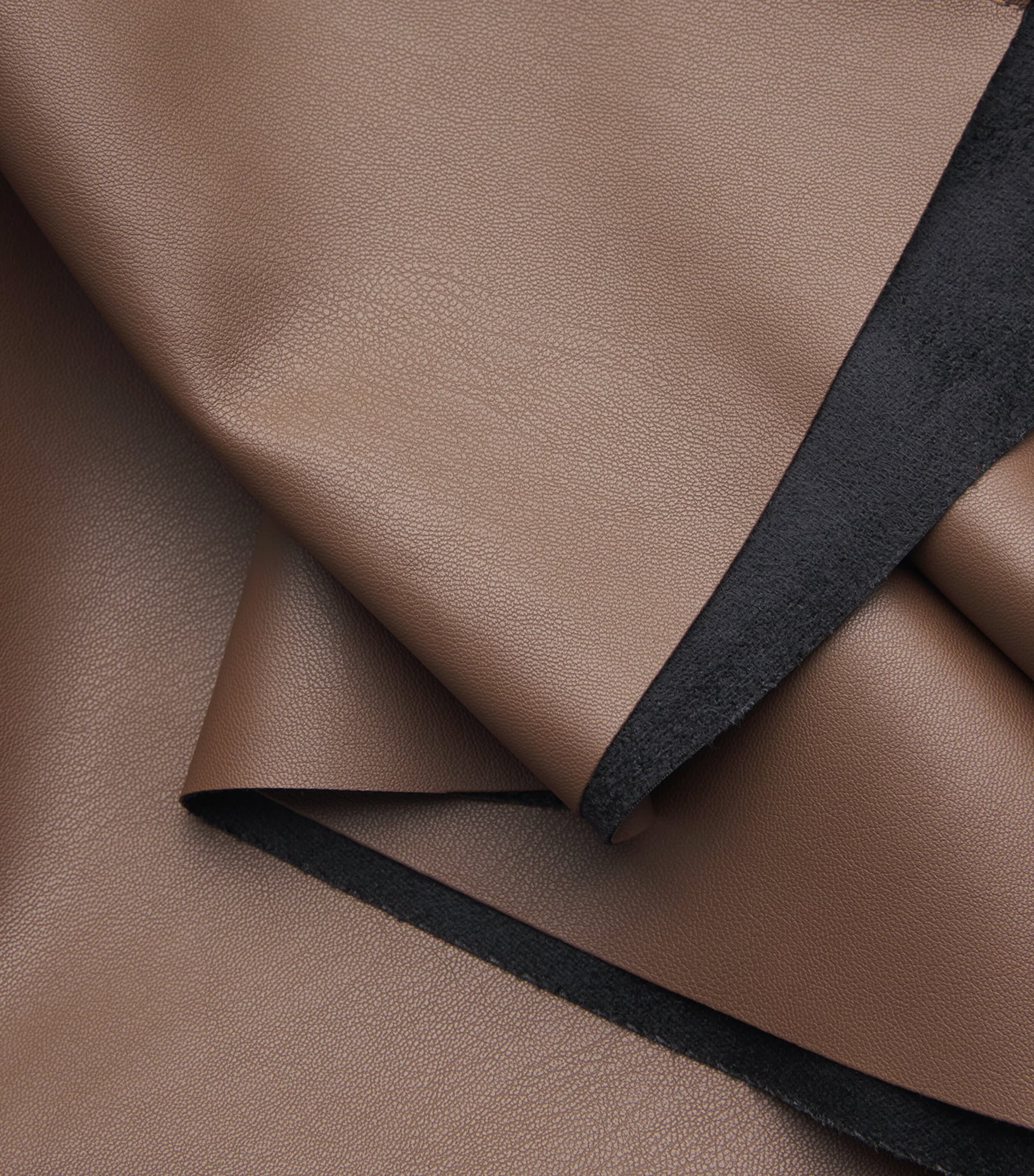 MAX&Co. Brown Faux Leather Midi Skirt