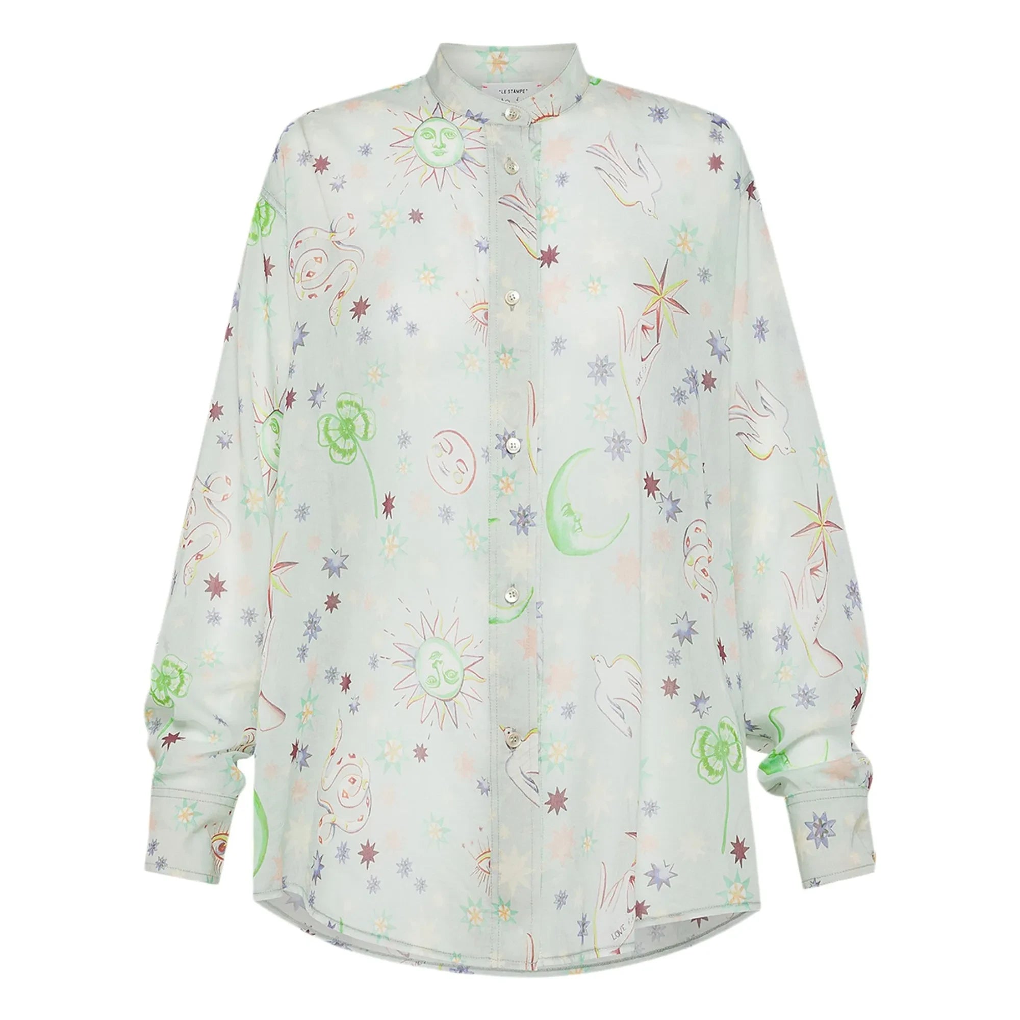 Forte Forte - Love Alchemy" Cotton and Silk Voile Oversize Shirt | Light Blue