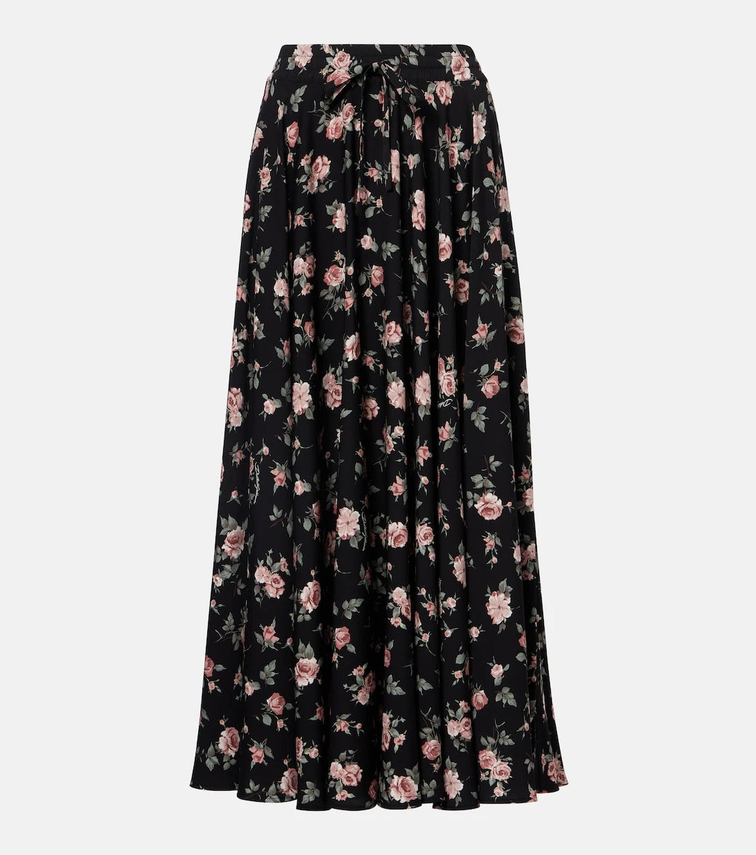 Dolce&Gabbana - Floral silk-blend charmeuse maxi skirt