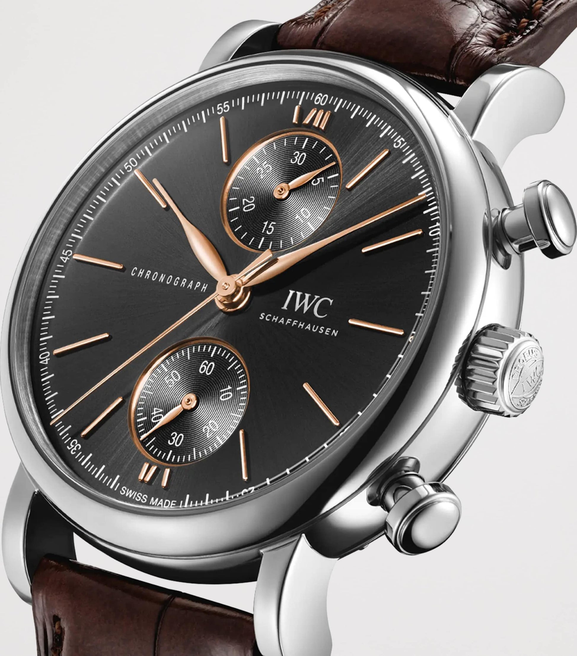 Stainless Steel Portofino Chronograph Watch 39mm