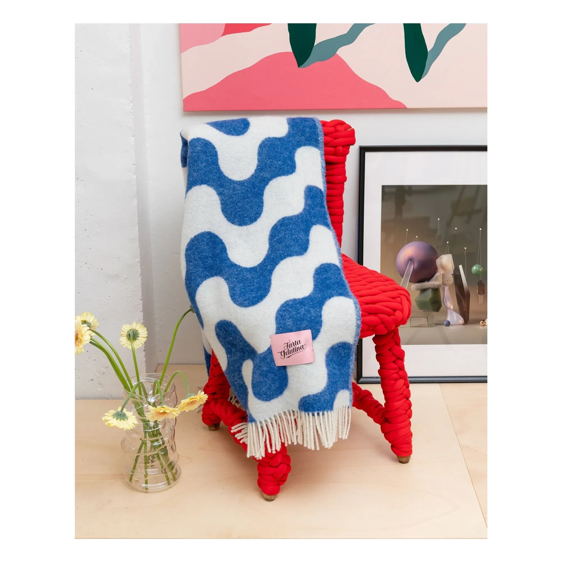 Tarta Gelatina - Medusa wool throw | Blue