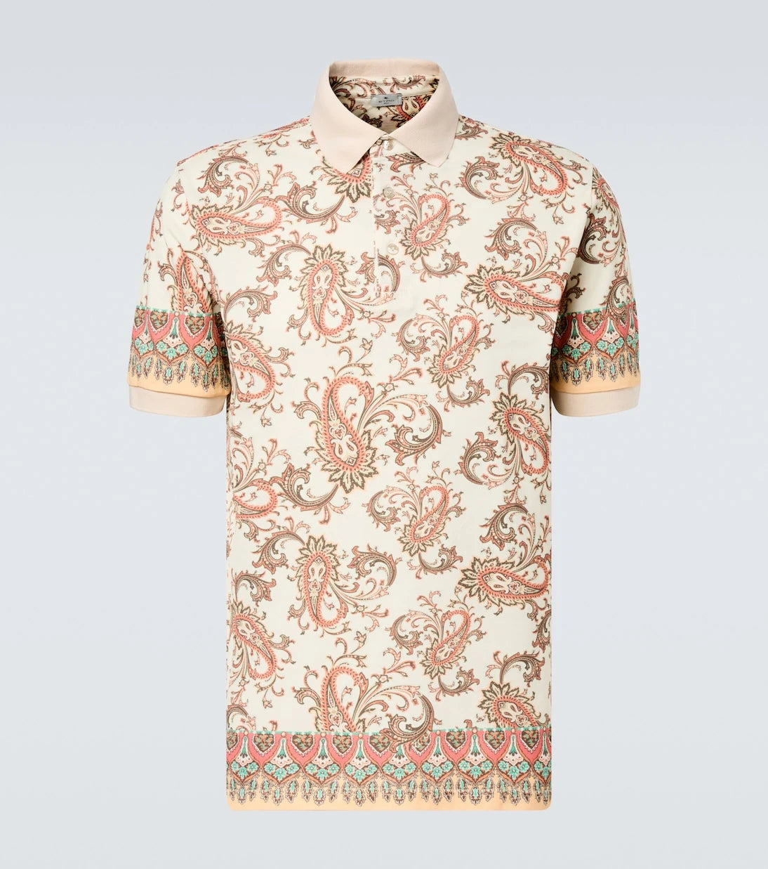 Etro - Paisley cotton piqué polo shirt